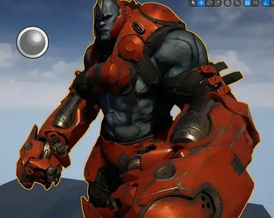 Screenshot of a 3D model in Unreal Engine