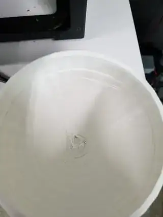 Interior view of *cabaça* - Note some stringing on the inside