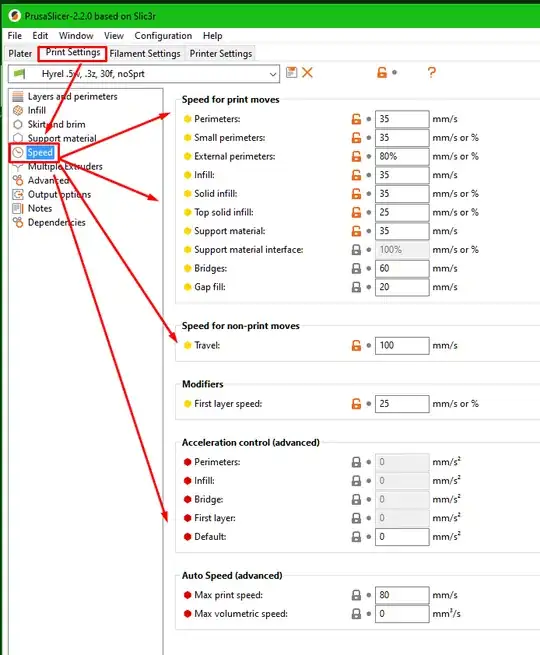 Changing Speed in Prusa