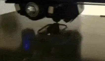 Close up of Raspberry Pi camera vibration when connected on arm to 3R printer bed