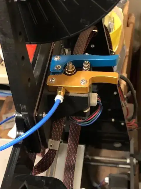 Photo of extruder on 3D printer