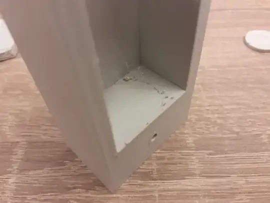 Photo 2 of a printed model #2 with printing errors