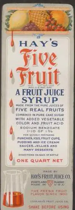 Hay's Five Fruit Syrup