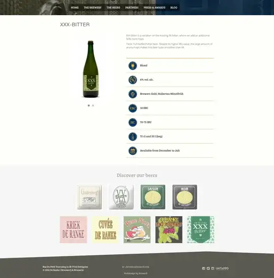 a screenshot of the website info on the XXX-Bitter