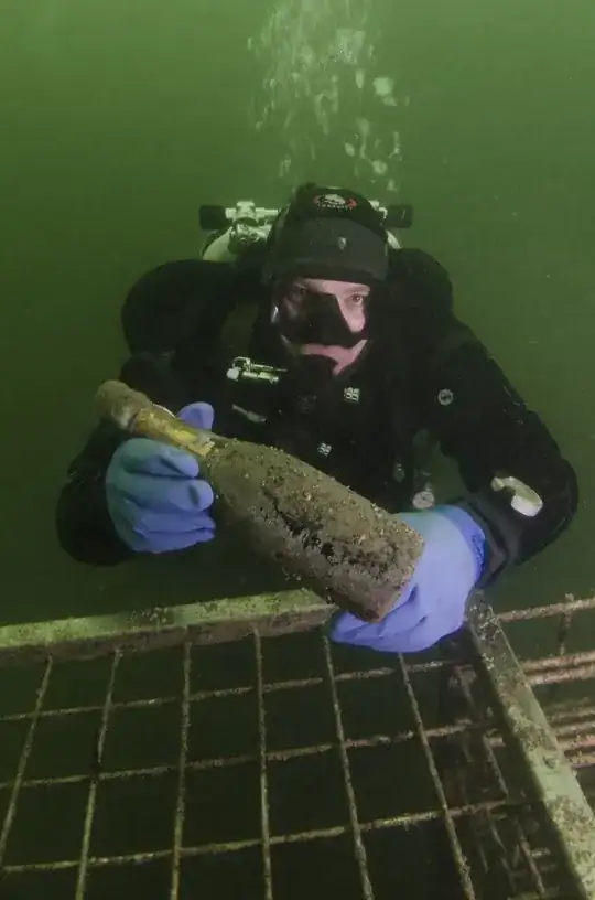 The oldest champagne found at the bottom of the sea