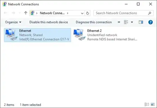 Two network connections