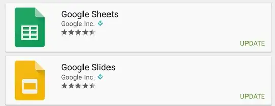 Google Sheets and Google Slides "Updates" in Play Store