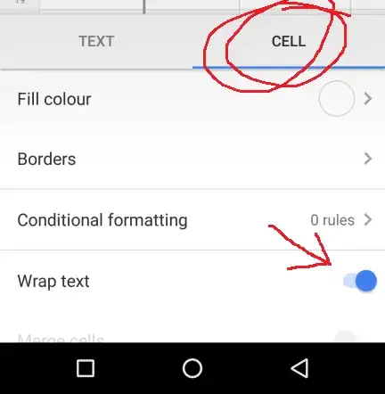 Cell + Wrap Text