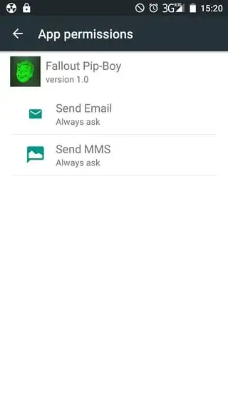 App Permission Screenshot