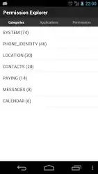 Permission Explorer: Categories