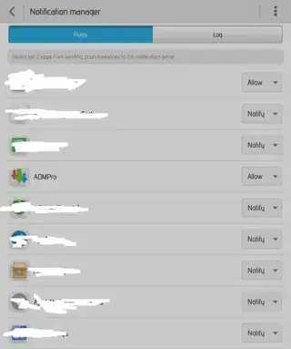 ADM persistent notification