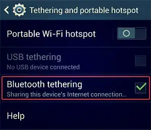 Bluetooth Tethering Bluetooth Tethering