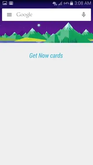 screenshot of unwanted "get now cards"
