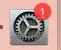 System Preferences dock badge notification icon