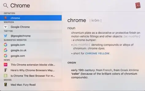 Spotlight Chrome