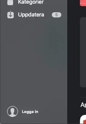 Screenshot showing that I'm not logged in