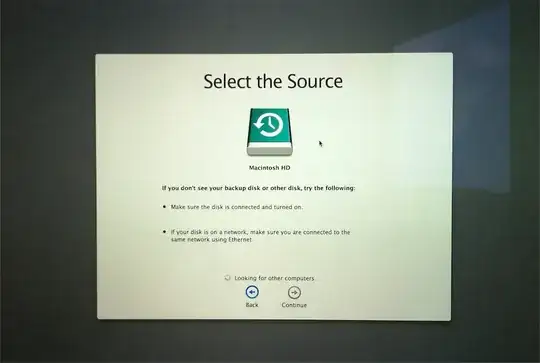 MacBook Pro Lion transfer from Time Machine source selection