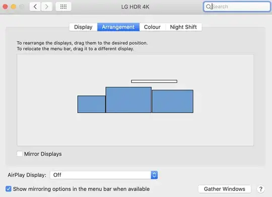 Arrangement window with mouse