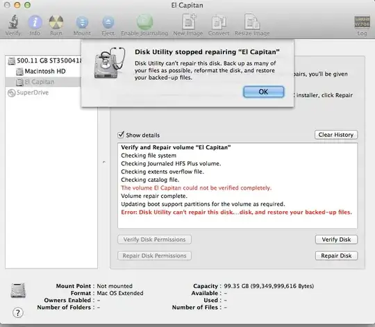 Disk utility stopped repairing