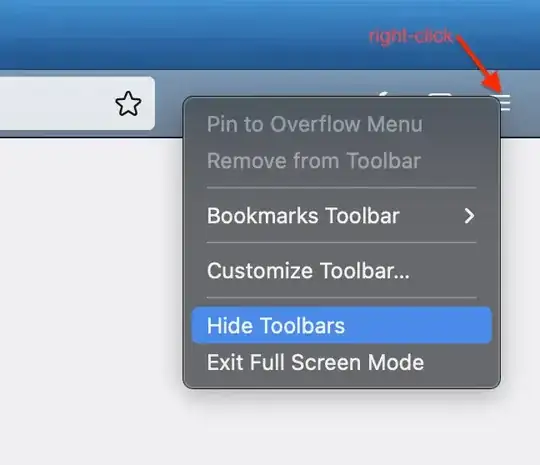 right-click the hamburger, hide toolbars