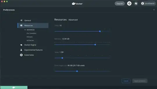 Screenshot Resources -> Advanced -> Disk image size