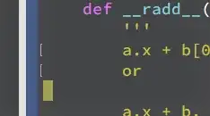 Close up of the right hand side