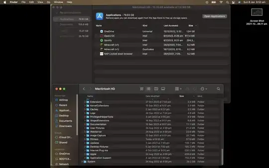 Screenshot of places I know where i can view my storage usage