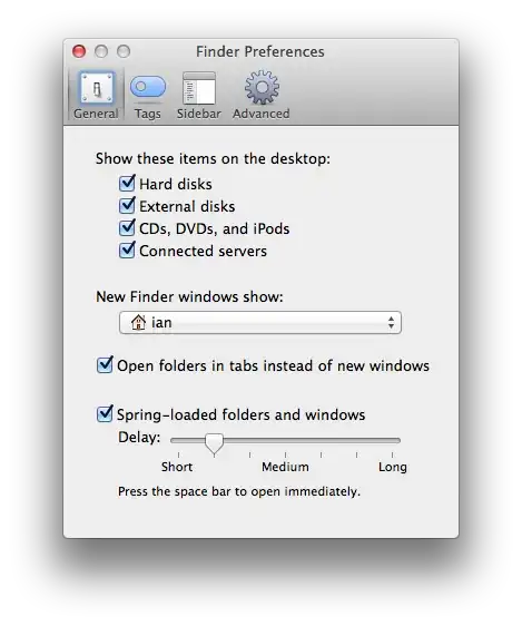 Finder preferences for tabs instead of windows