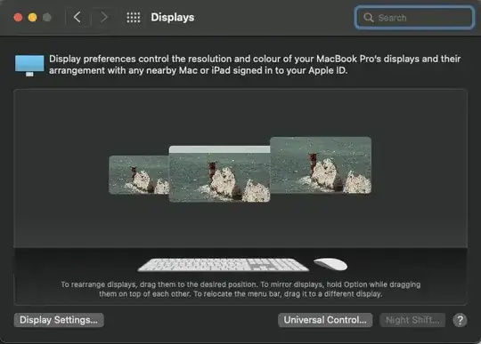 display alignment in settings