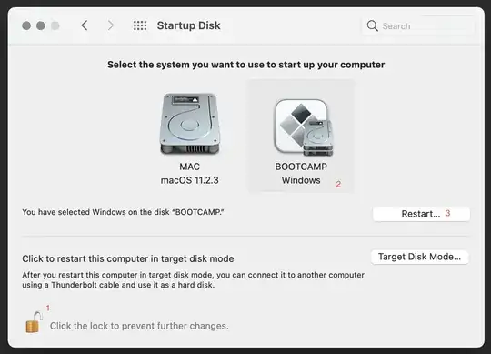 Progressing to reboot into Windows