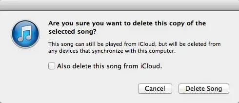 delete dialog for iTunes Match