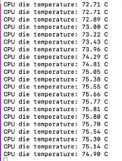 Temp during throttling