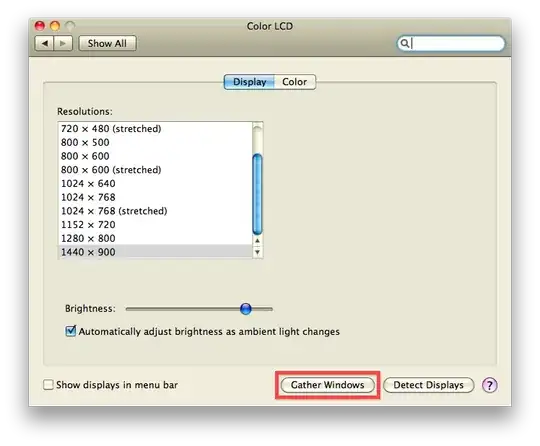 Displays System Preferences