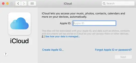 iCloud Preference Pane on macOS iCloud Preference Pane on macOS