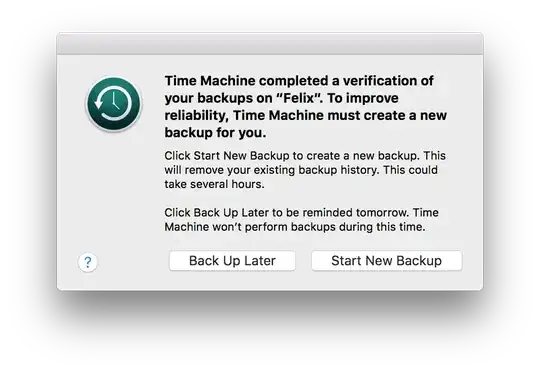 To improve reliability, the Time Capsule must create a new backup for you.