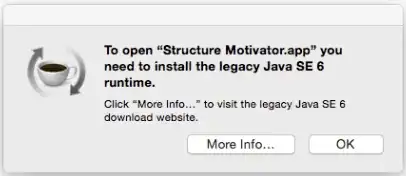 mac bug message about missing java when java isn't missing