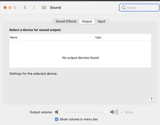 screenshot: sound output
