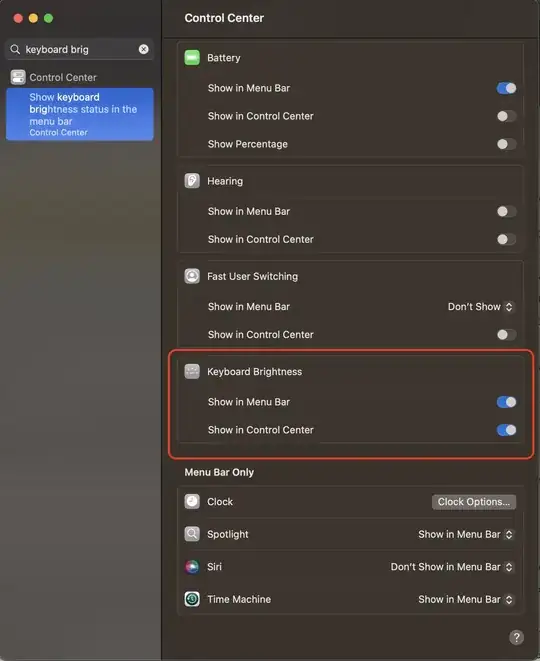 screenshot of System settings