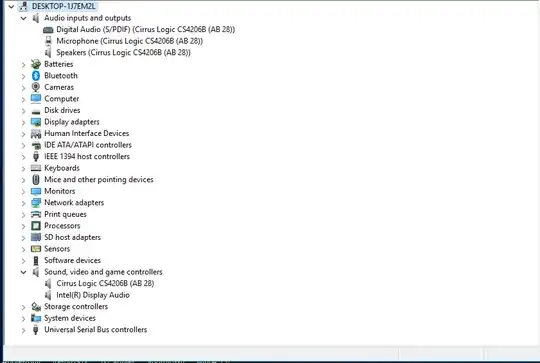 audio devices in device manager