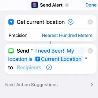 Send Help Shortcut w/ Location