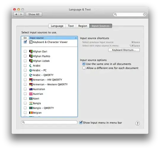 Show Input menu in menu bar