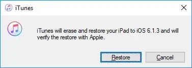 Restore iPad to iOS 6.1.3
