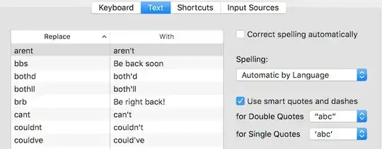 Disabled 'Correct Spelling Automatically'