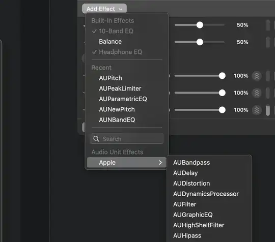 AU effect selection in SoundSource