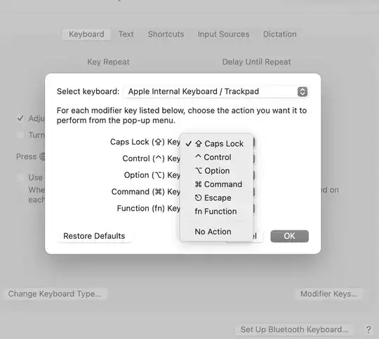 conventional way in settings show other keys of remapping, not shift