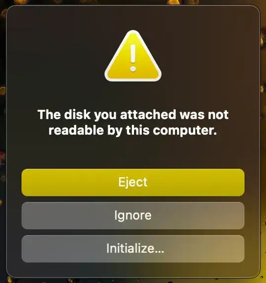 Disk not readable dialogue