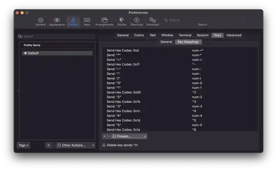 key mappings under profile