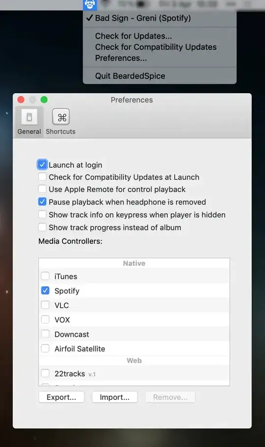 Beardedspice running in the background to handle media keys.