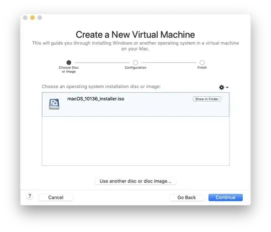 Step 1 of Successful VM Installation