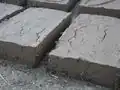 Fig: Cracked adobes are a result of insufficient mixing of the adobe mud.